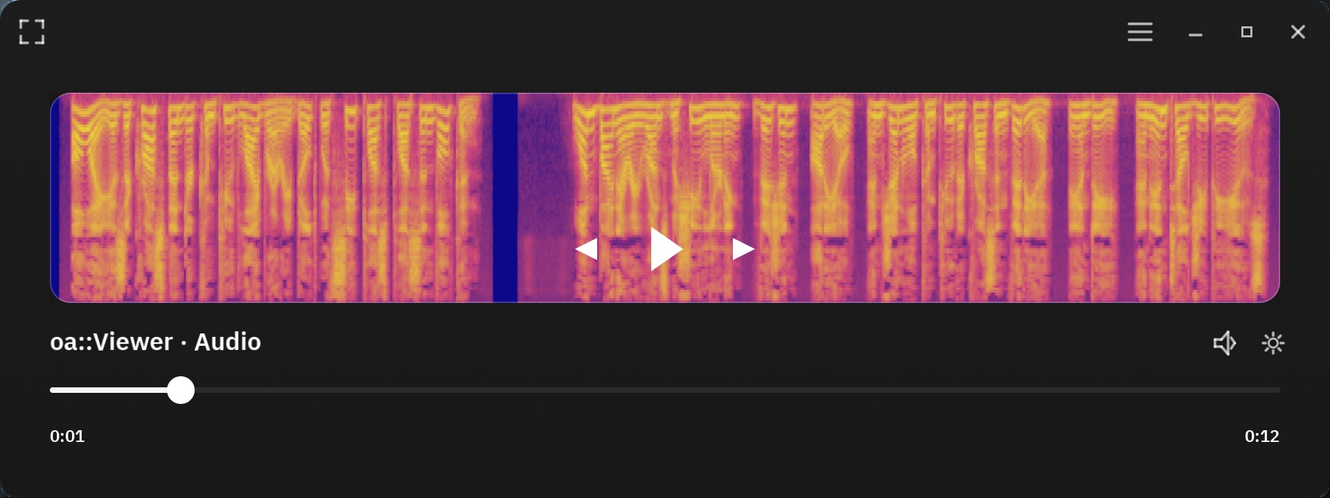 OA Viewer mel spectrogram output