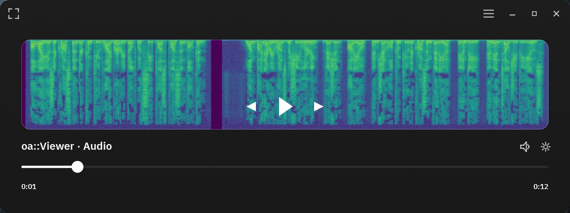 OA Viewer spectrogram output