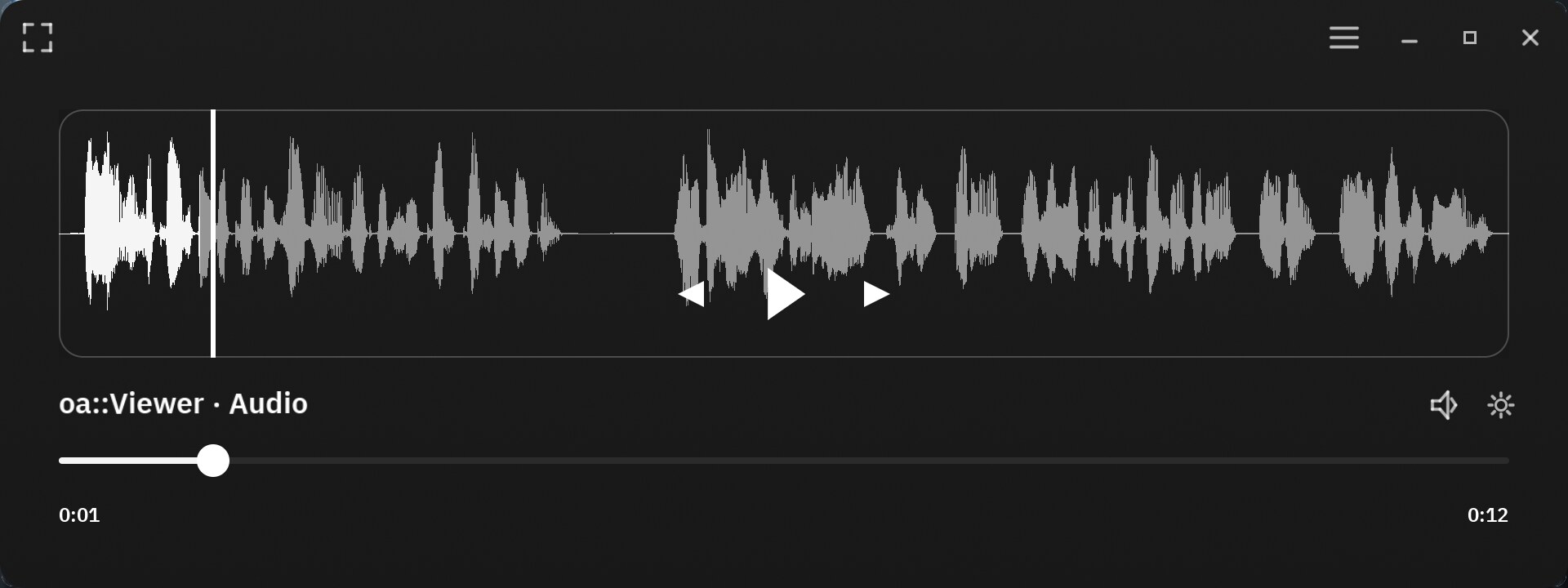 OA Viewer waveform output