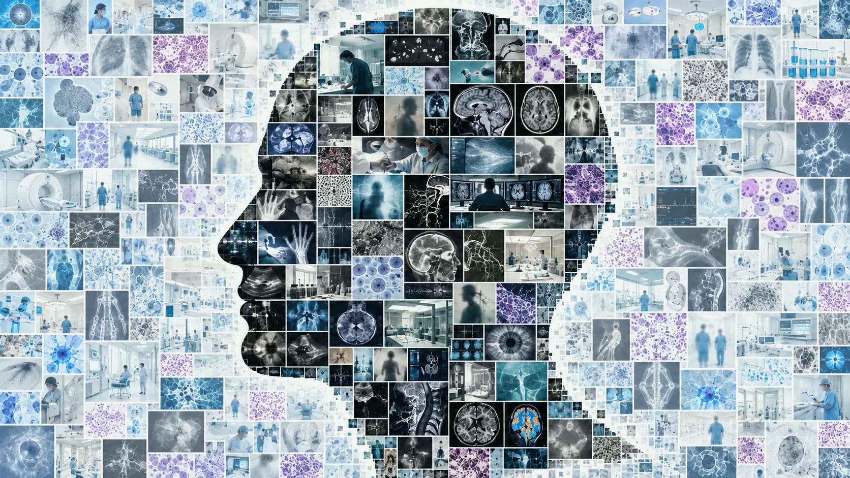 A human profile assembled from medical and vision images